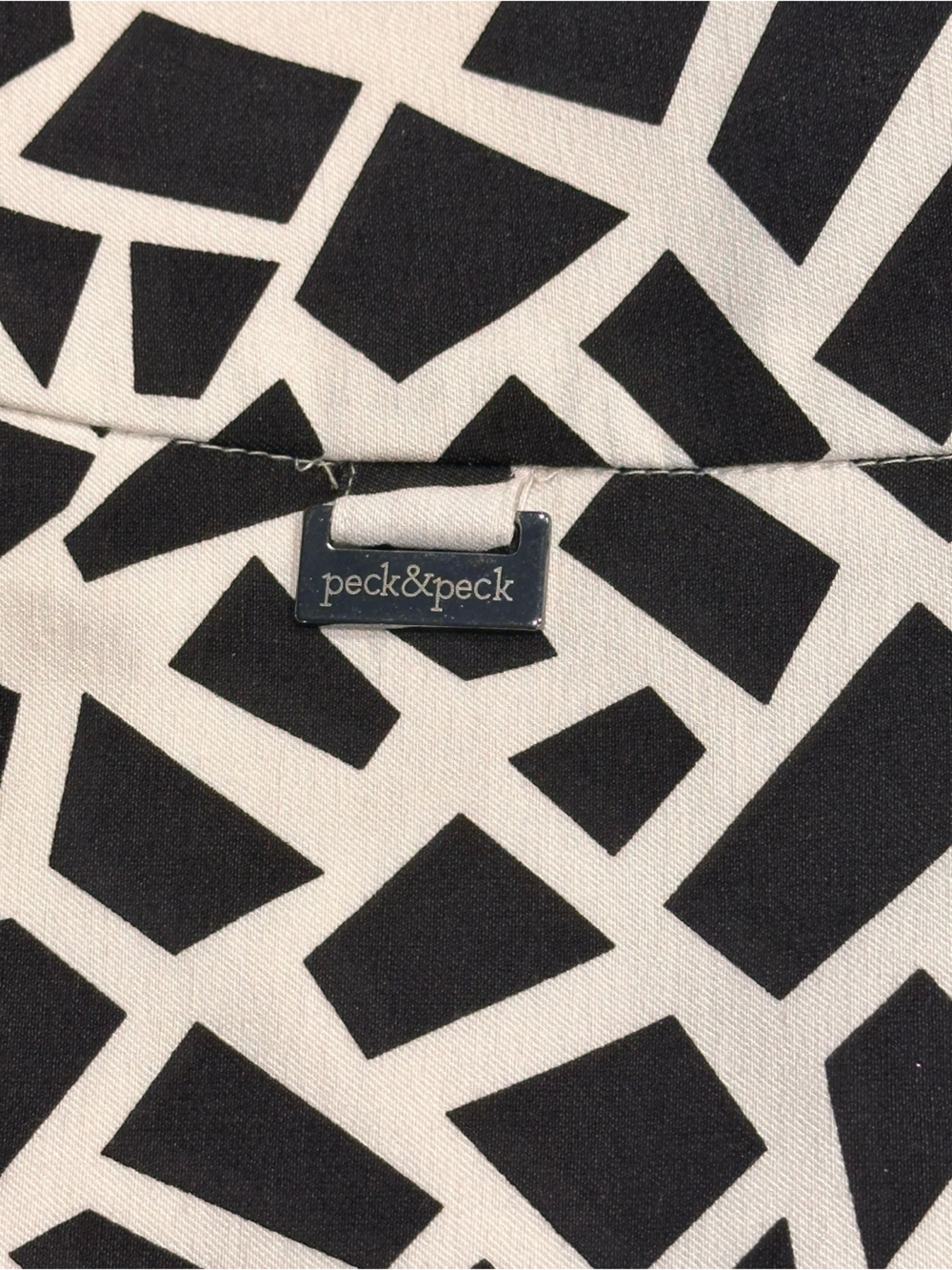 Peck and Peck - Ana Style - pull on - Black & White Geometric Print Pants - 14 - Picture 2 of 4